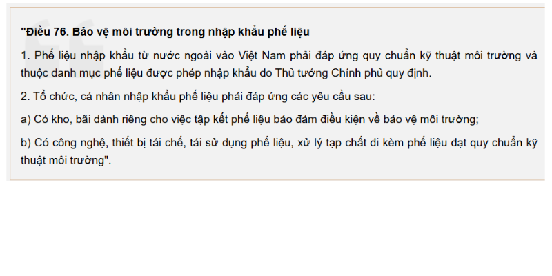 Điều kiện để các doanh nghiệp tham gia thu mua phế liệu