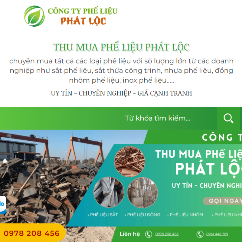 Thu mua phế liệu Phát Lộc uy tín, minh bạch