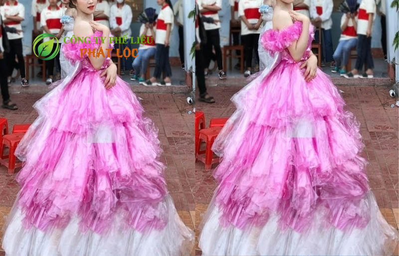 Mẫu váy ồng tái chế từ nilon