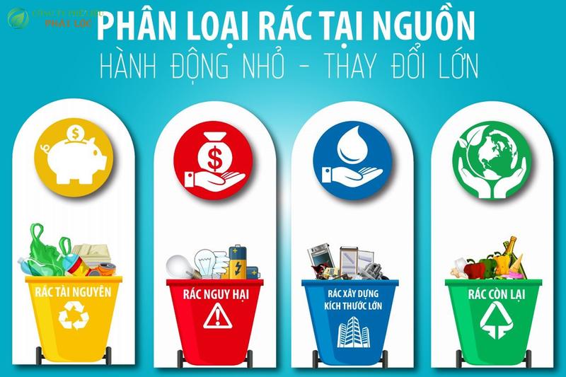 Phân loại rác thải trong sinh hoạt là quá trình tách riêng các loại rác thải