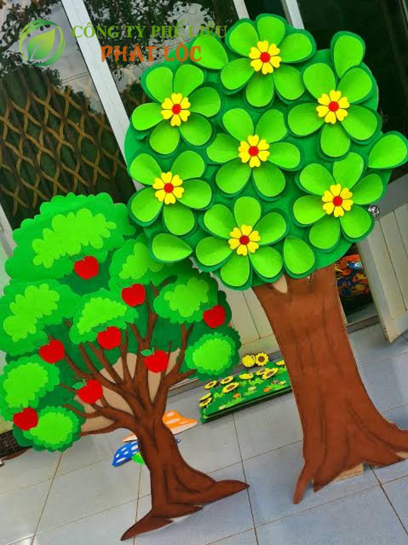 Cách làm cây cổ thụ trang trí góc học tập từ bìa carton và báo cũ
