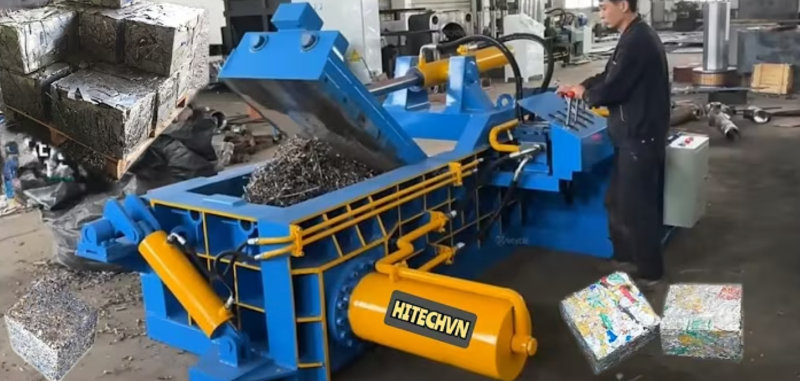  Máy ép kiện ngang tự động công suất lớn cho nhà máy