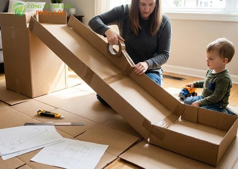 Cắt ghép, tạo hình máng trượt và xử lý độ trơn