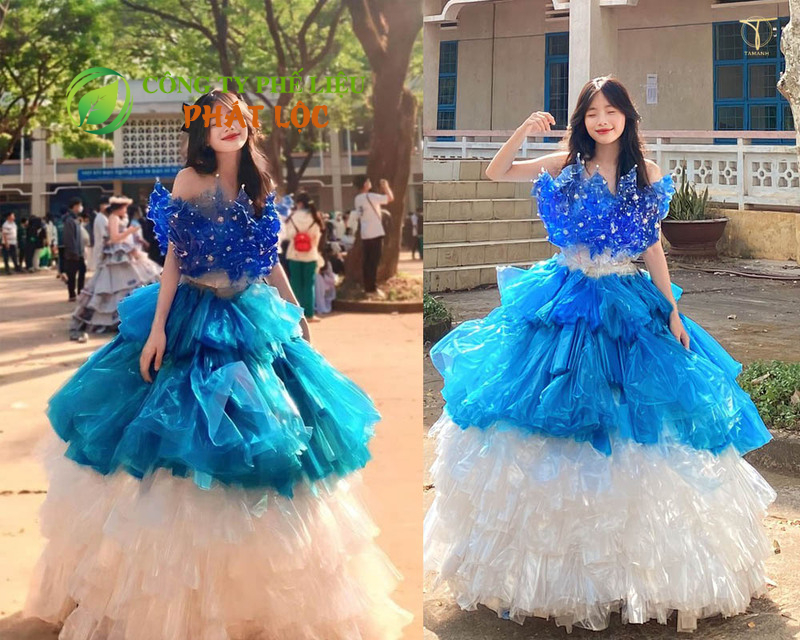 thiết kế thời trang bằng phế liệu tạo ra những tác phẩm thời trang ấn tượng